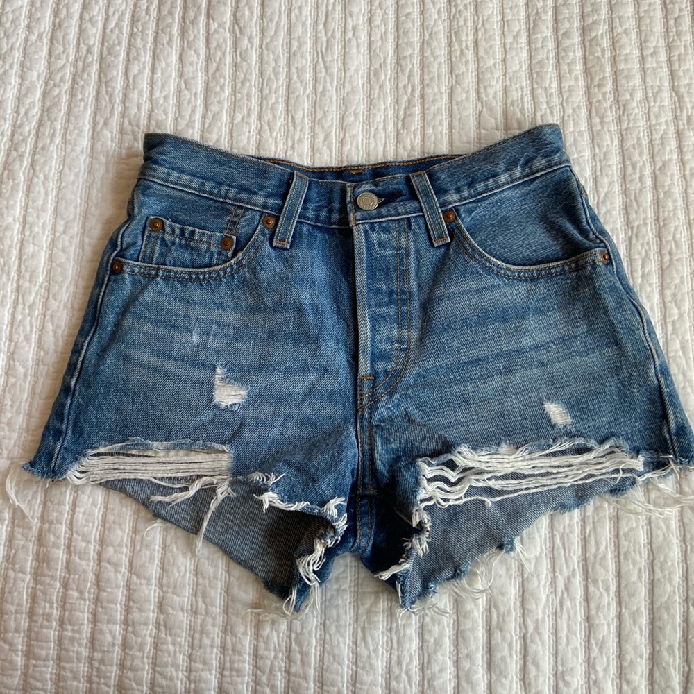 Levi’s 501 High Waisted Denim Shorts